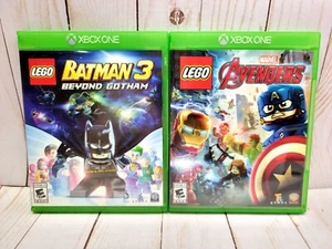 Lego Batman 3 Beyond Gotham & Lego Marvel Avengers Microsoft Xbox One CIB Tested - Picture 1 of 9