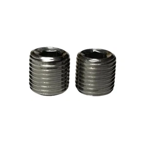 2 pieces M10X1.0 Male Stainless Steel Hex Set Screw Pipe Block Off Plug Fitting - Picture 1 of 4