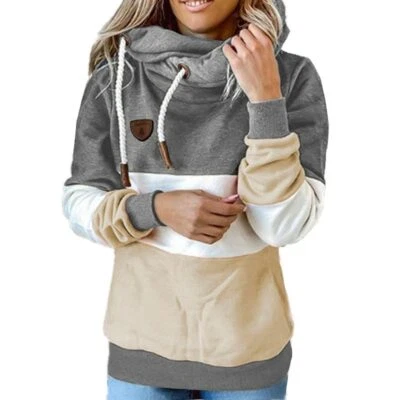 SudaDera con CapUcha Para Mujer ChaqUeta DePortivo Color LiSo Moda ManGas Largas Foto 1 de 4