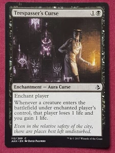 Magic The Gathering AMONKHET MALDICIÓN DEL INTRUSO tarjeta negra Magic The Gathering Magic The Gathering - Imagen 1 de 2