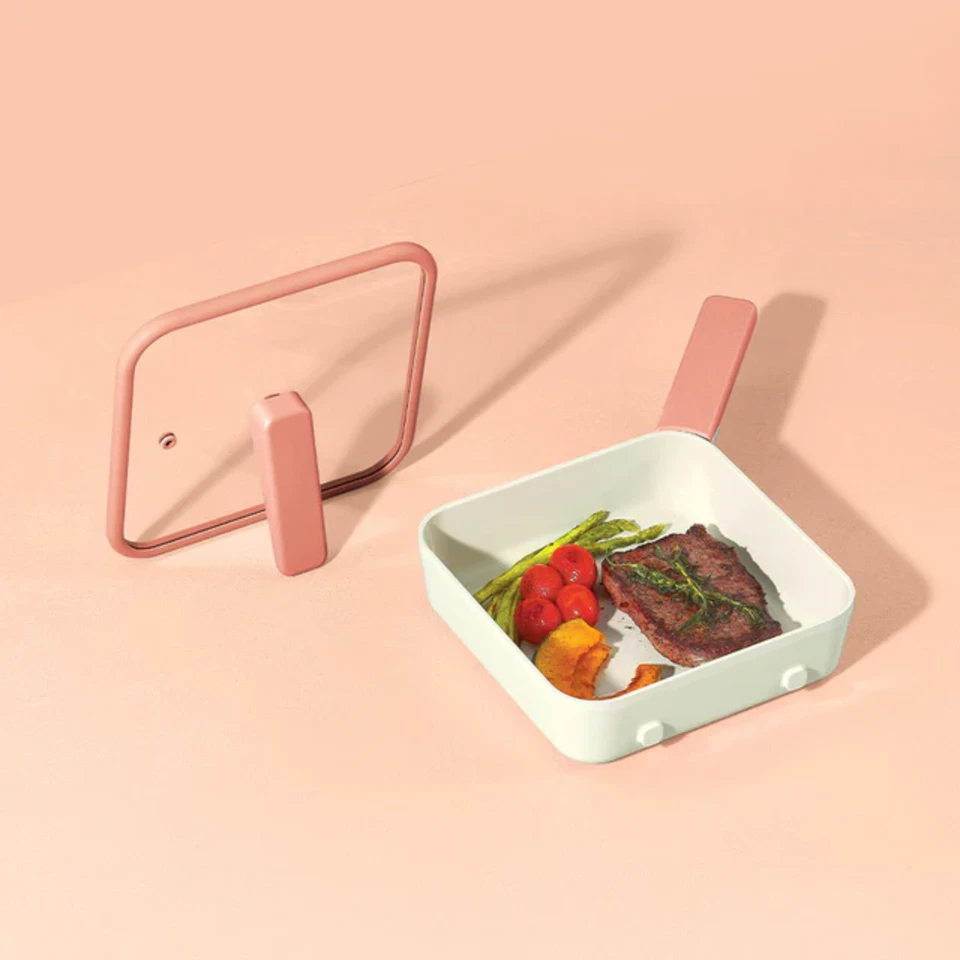 Neoflam Pippi 8.3" Cuadrado Antiadherente Compacto Multi Sartén con Vidrio Foto 1 de 4