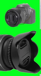 58 mm REVERSIBLE FLOWER HOOD+LENS CAP+HOLDER 58mm BOWER - Picture 1 of 11