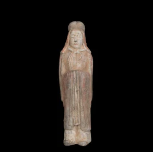 China Tang (618-907) Hofdame - Antique Chinese Pottery Figure Of A Court Lady  - Picture 1 of 12