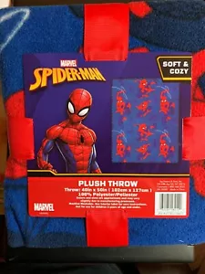 MARVEL SPIDER-MAN PLUSH MANTA DE PELO 40 "X 50" NWT NIÑOS SUPERHÉROE DECORACIÓN DEL DORMITORIO - Imagen 1 de 5
