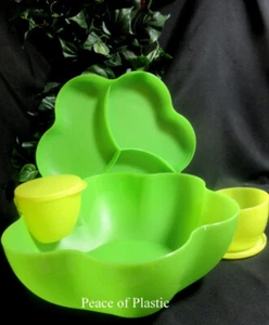 Tupperware NEU NLA Chip'N Dip/Salat/Stanzschüssel/Centergrün - Bild 1 von 5