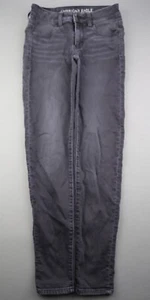 Women's 2016 American Eagle Mid Rise Jegging Jeans Black Size 00 (25x28) - Picture 1 of 8