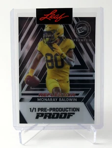 2024 Leaf Press Pass Premium Pre-Production Proof Monaray Baldwin 1/1 Baylor - Bild 1 von 1