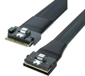 Câble SlimSAS SFF-8654 vers SFF-8654LP (profil bas) 8i - PCIe gen4 - Photo 1/1
