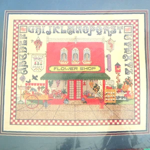 Color Charts Flower Shop Country Sampler Counted Cross Stitch Kit Aida Floss - Picture 1 of 3