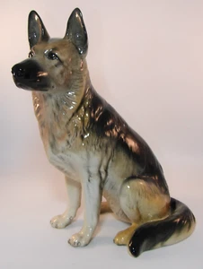 Beswick 14" Fireside Dog Figurine 2410 Alsatian Sitting c1980s Excellent - Picture 1 of 8