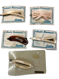 5 FERMAGLI PER CAPELLI CON BRILLANTINI CM 6/7 PINZE MOLLETTE VINTAGE - Imagen 1 de 1