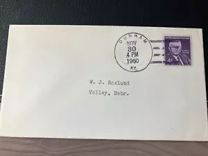 DPO cancel on cover for Dunham, Kentucky, 1960 - Picture 1 of 3