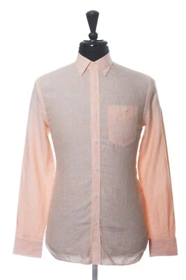Jack Spade Orange Striped Linen Shirt 16077 - Image 1 of 4