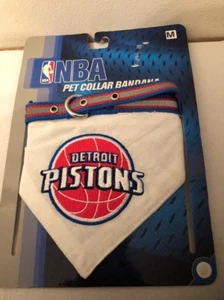 NBA Basketball Pet Collar Bandana Dogs/Cats - Detroit Pistons - Medium - NEW! - Picture 1 of 6