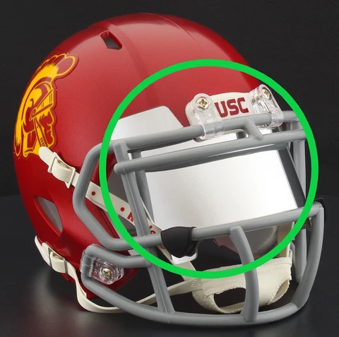 EYE SHIELD / VISOR  ONLY! for USC TROJANS Mini Football Helmet Cover