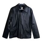 Gear For Sports Women’s Black 100% Genuine Lamb Leather Lined Jacket Coat Size L