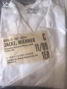 New Marquardt & Schulz Military Buscoat Bus Coat Jacket Chef, Doctor, Nurse NOS - Picture 1 of 8