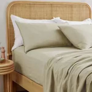 MyHouse Pure European Linen Fitted Sheet - Natural - King - Picture 1 of 1