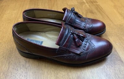 Мокасины Bostonian Crown Windsor мужские размер 10 D/B коричневые Brogue Kiltie кисточки  - Изображение 1 из 4