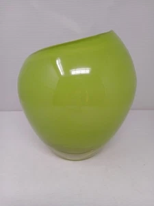 John Rocha Waterford Crystal Art Glass Vase 8" Large Vase Green Ireland - Picture 1 of 7
