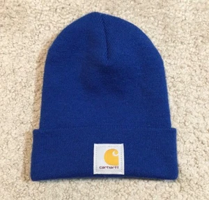 Carhartt Acrylic Watch Hat Blue Beanie One Size Sock Hat - Picture 1 of 5