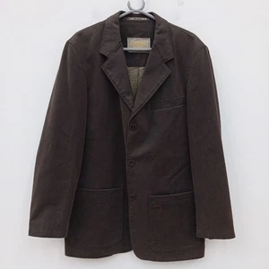 Camel Collection Vintage Suit Jacket Size XL Mens Dark Brown Cotton Mix FLT-FPL - Picture 1 of 7