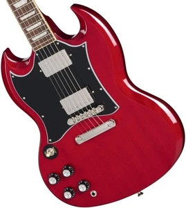 Epiphone/Inspired by Gibson SG Standard Left-handed LH Cherry with Gig Bag - Picture 1 of 9