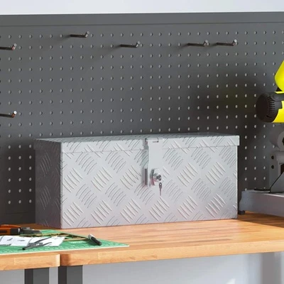 Caja Baúl de Almacenaje Contenedor Organizador de Herramientas Aluminio vidaXL - Imagen 1 de 4
