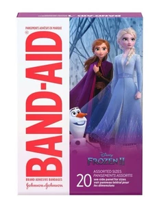 Bende Adesive Cerotto Con Disney Frozen Taglie Assortite 20 Ct - Foto 1 di 1