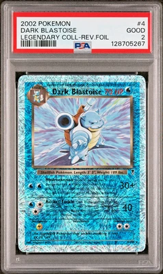 PSA 2 2002 Pokemon Legendary Collection Dark Blastoise 4/110 Reverse Holo Foil - Image 1 of 2