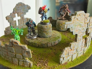 Gras Schlamm Stein Ruinen Hügel Streudrain Landschaft 40k DnD Graben LOTR ttrpg - Bild 1 von 10