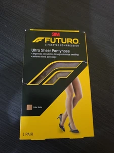Neu im Karton 3M Futuro ultra transparente Strumpfhose mild Gr. M Kompression seidig weich nude 1 Paar - Bild 1 von 7