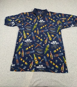 Big Dogs Shirt Mens Extra Large Blue BBQ Beer Hot Sauce Bottle Opener Polo - Picture 1 of 5