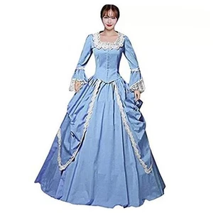 Womens Marie Antoinette Costume Dress Victorian Dresses Rococo X-Large Blue - Picture 1 of 6