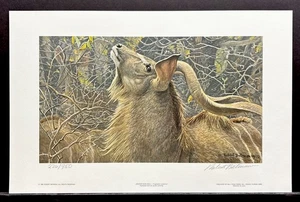 Robert Bateman Limited Edition Signed Print "Greater Kudu Bull” - Picture 1 of 3