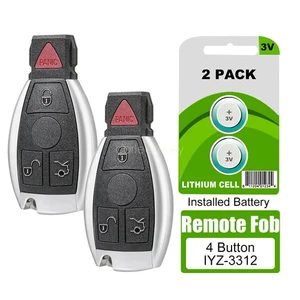 2 For Mercedes Benz C230 C300 C350 E350 S550 GL450 ML450H Remote Key Fob IYZ3312 - Picture 1 of 10