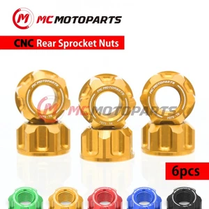 SPOKE6 Gold Rear Sprocket Nuts Kit For Suzuki GSX-S750 18 19 20 - Picture 1 of 4