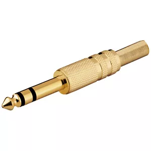 Goobay Jack Plug 6.35 mm Stereo Gold-Plated Strain Relief - Picture 1 of 2