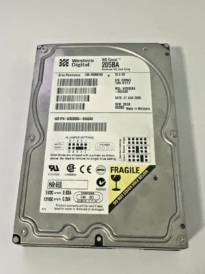 Hard Drive Western Digital Caviar WD205BA 20.5GB 7200RPM 2MB ATA 3.5" - Image 1 of 2