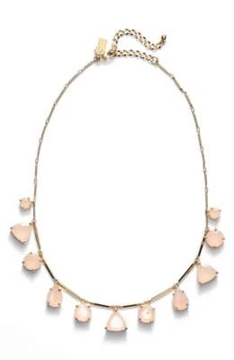 Collar COLLAR Kate Spade LUCES PARPADEANTES FRONTAL Vegas Jewels ROSA RUBOR DORADO Foto 1 de 4