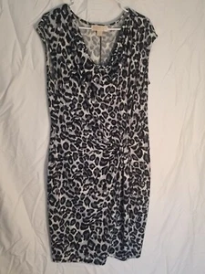 Michael Kors ärmellos Leoppard Print Größe Large knielang Animal Sku C142 - Bild 1 von 5