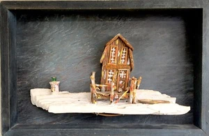 Vtg Edwin H Stone Wooden Wall Art, Kiawah Channel/Charleston Low, SC 14"x9"x3" - Picture 1 of 11