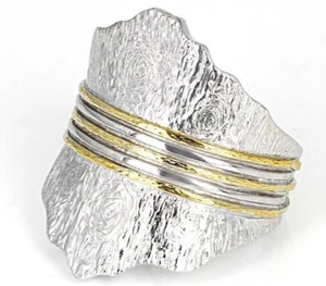 KOADON(R) RHODIUM OVER STERLING SILVER RING SIZE 5 - Picture 1 of 4