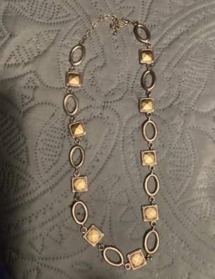 Collar Ralph Lauren Firmado Tono Oro y Plata 18-21 Pulgadas Largo Foto 1 de 4