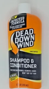 Dead Down Wind Shampoo & Conditioner 12 oz Unscented Hunting Scent Eliminators - Picture 1 of 2