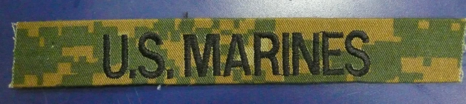 USMC PERSONALIZADO MARPAT BOSQUE BORDADO CINTA NOMBRE VARIOS COLORES GANCHO LETRAS Foto 1 de 1