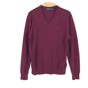 POLO RALPH LAUREN Herren 100% Wolle V-Ausschnitt Slim Fit Pullover Pulli Sweater Gr. M - Bild 1 von 9