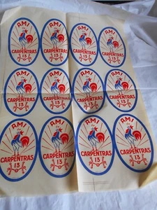 vintage decals transfers sheet Ami de capentras 13 French rugby team 1950s - Picture 1 of 3