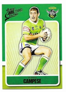 2009 NRL SELECT CLASSIC RAIDERS TERRY CAMPESE # 29 CARD - Picture 1 of 1