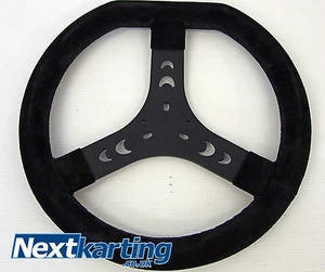 KART CHAMOISE / SUEDE LEATHER STEERING WHEEL - BEST ON EBAY HQ -NEXTKARTING - Bild 1 von 1